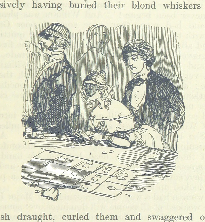 An illustration from The Oxford Thackeray. With illustrations. [Edited with introductions by George Saintsbury, leaf 877