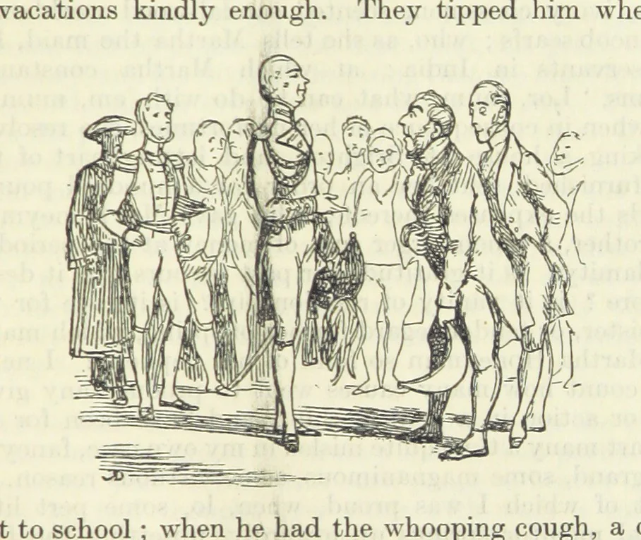 An illustration from The Oxford Thackeray. With illustrations. [Edited with introductions by George Saintsbury, leaf 105
