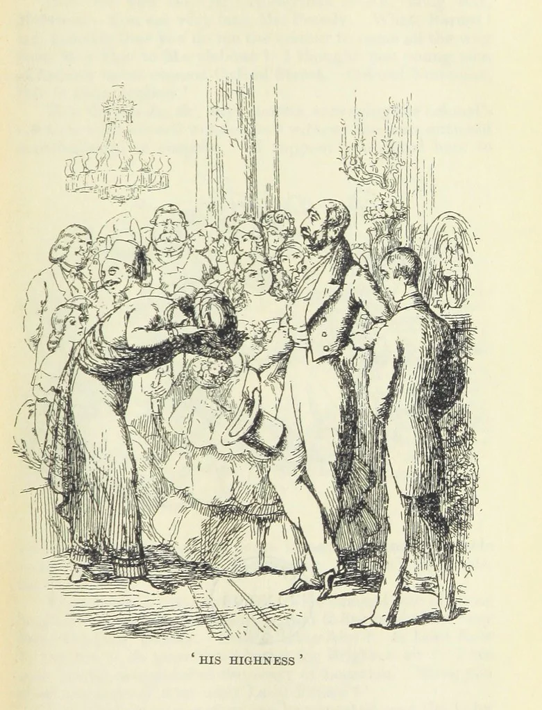 An illustration from The Oxford Thackeray. With illustrations. [Edited with introductions by George Saintsbury, leaf 141