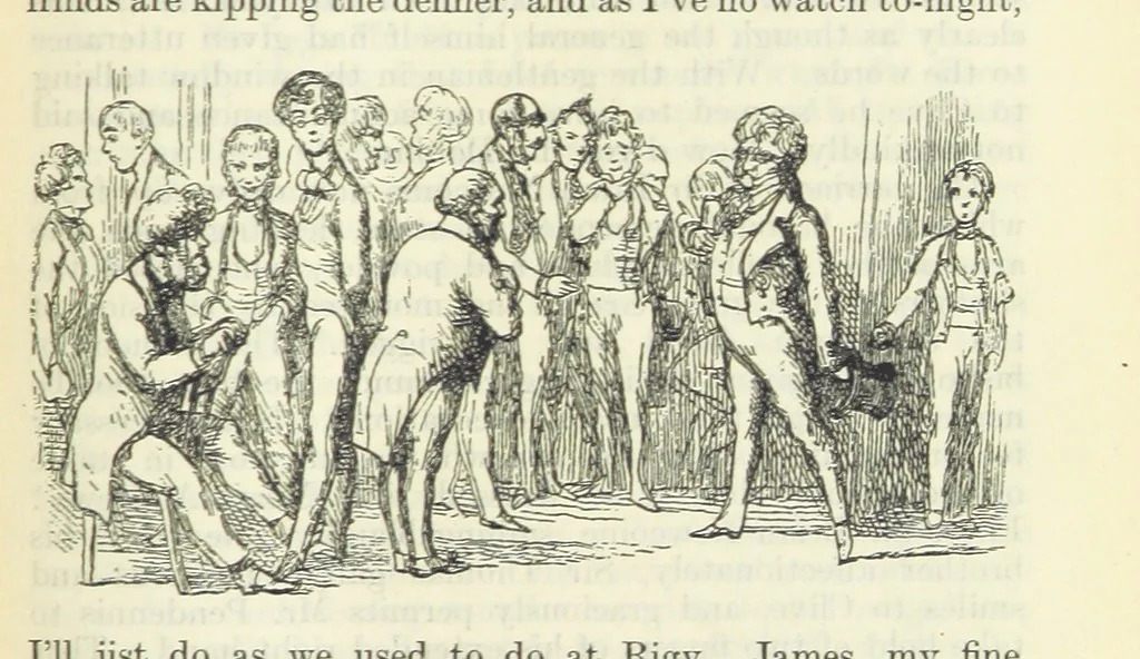 An illustration from The Oxford Thackeray. With illustrations. [Edited with introductions by George Saintsbury, leaf 215