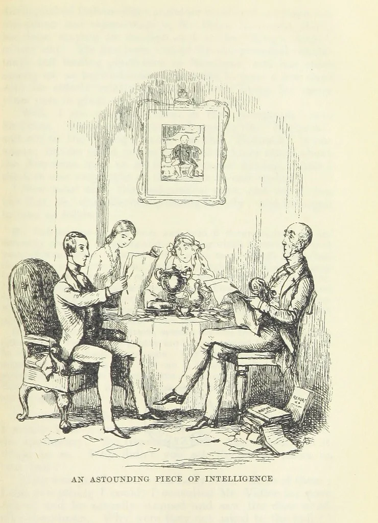 An illustration from The Oxford Thackeray. With illustrations. [Edited with introductions by George Saintsbury, leaf 231