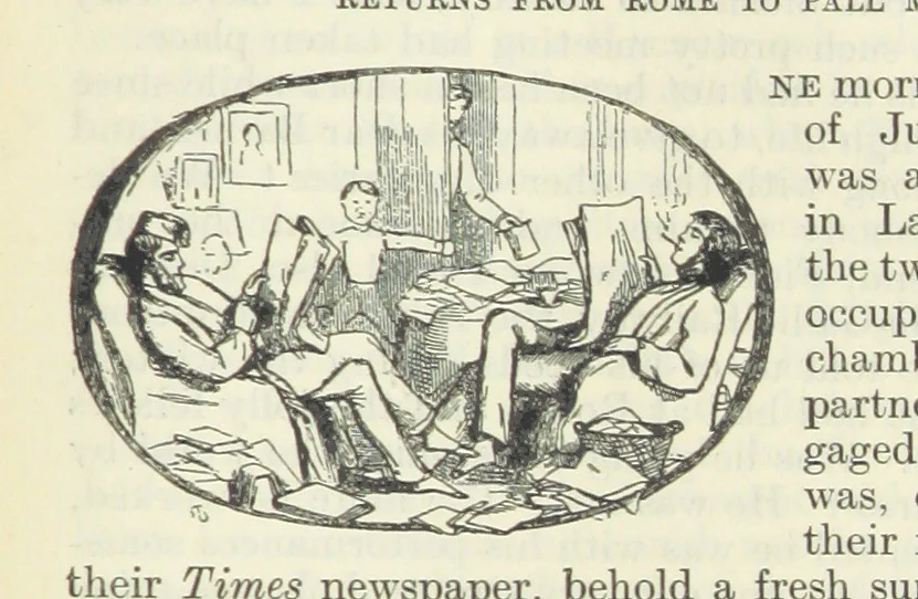 An illustration from The Oxford Thackeray. With illustrations. [Edited with introductions by George Saintsbury, leaf 565