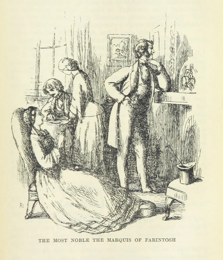 An illustration from The Oxford Thackeray. With illustrations. [Edited with introductions by George Saintsbury, leaf 599