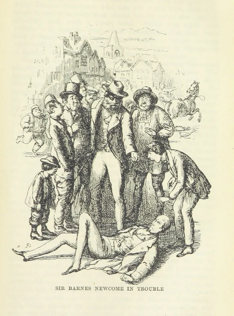 An illustration from The Oxford Thackeray. With illustrations. [Edited with introductions by George Saintsbury, leaf 813