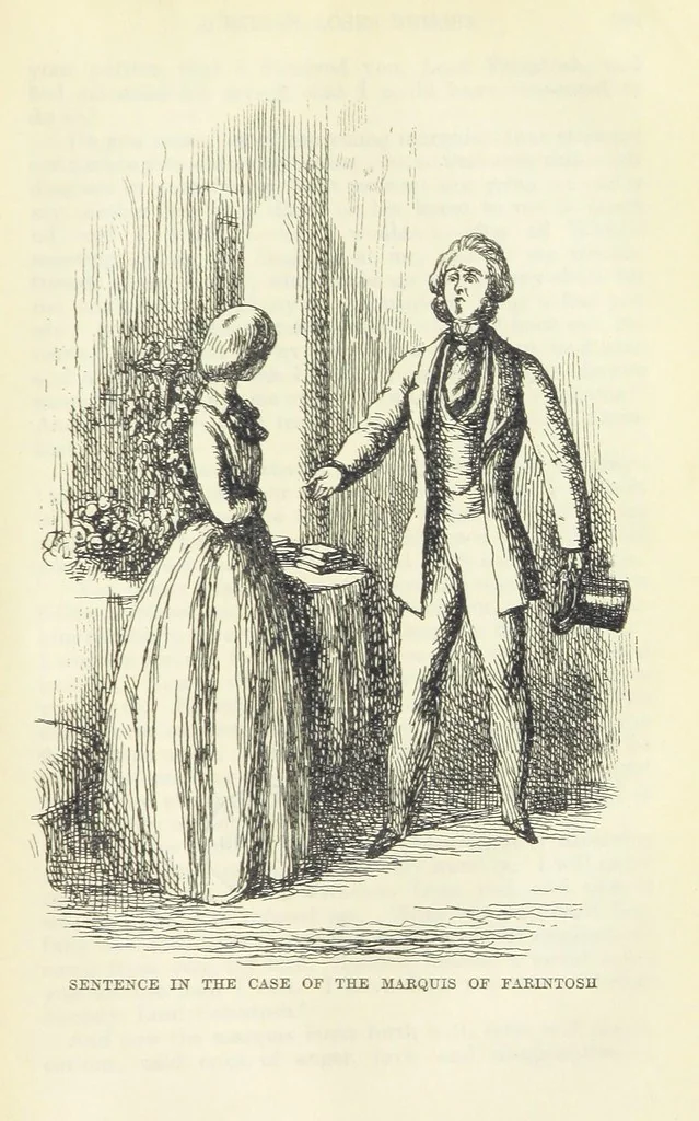 An illustration from The Oxford Thackeray. With illustrations. [Edited with introductions by George Saintsbury, leaf 839