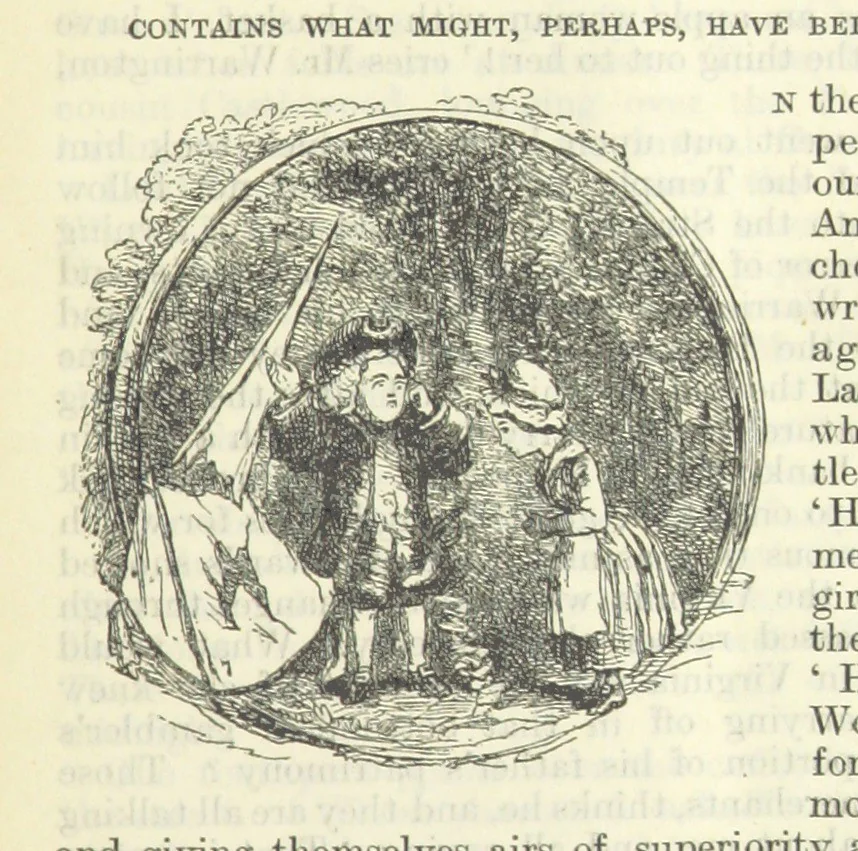 An illustration from The Oxford Thackeray. With illustrations. [Edited with introductions by George Saintsbury, leaf 489