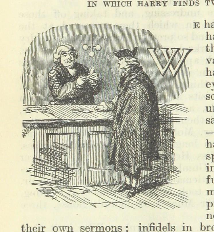 An illustration from The Oxford Thackeray. With illustrations. [Edited with introductions by George Saintsbury, leaf 502