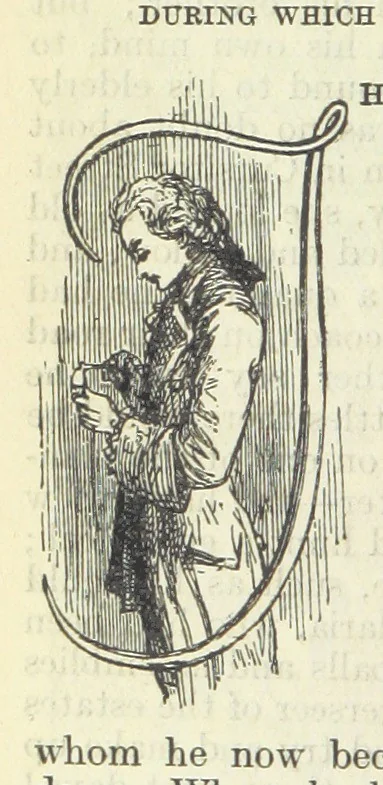 An illustration from The Oxford Thackeray. With illustrations. [Edited with introductions by George Saintsbury, leaf 592