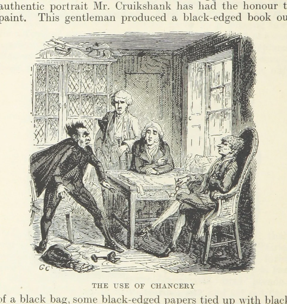 An illustration from The Oxford Thackeray. With illustrations. [Edited with introductions by George Saintsbury, leaf 498