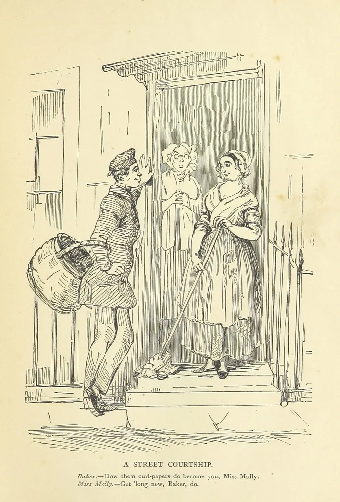 An illustration from The Christmas Books of Mr. M. A. Titmarsh ... With illustrations by the author, 1872, leaf 105