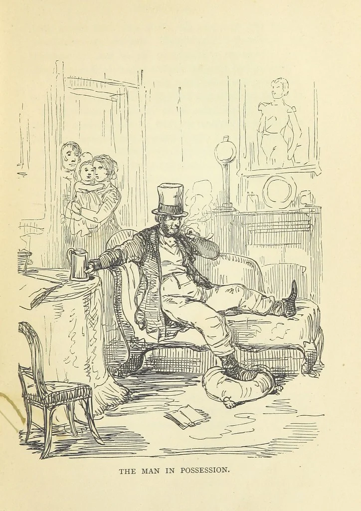 An illustration from The Christmas Books of Mr. M. A. Titmarsh ... With illustrations by the author, 1872, leaf 137