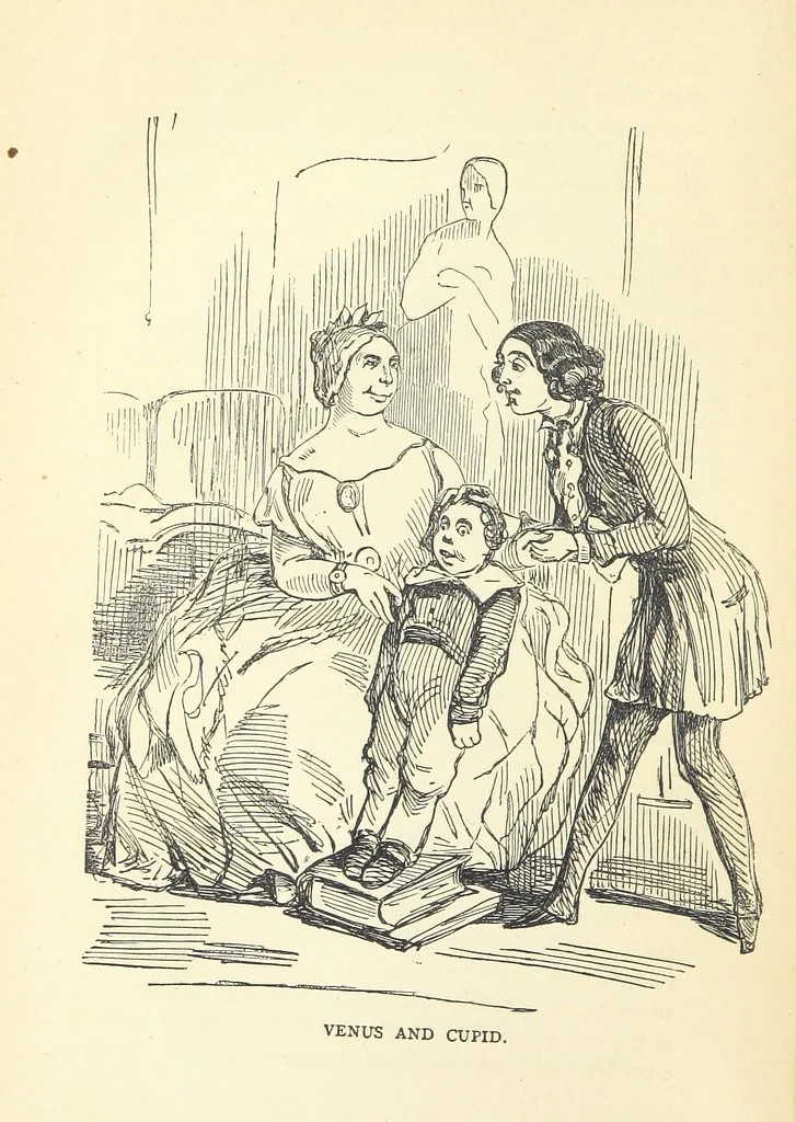 An illustration from The Christmas Books of Mr. M. A. Titmarsh ... With illustrations by the author, 1872, leaf 152