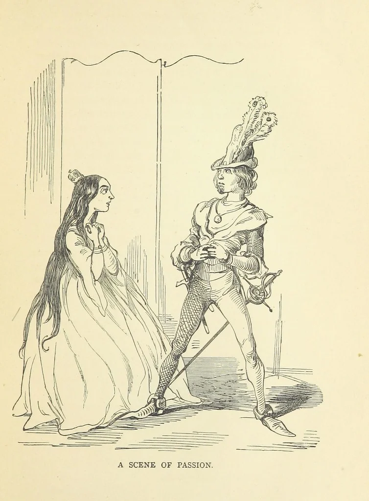 An illustration from The Christmas Books of Mr. M. A. Titmarsh ... With illustrations by the author, 1872, leaf 161