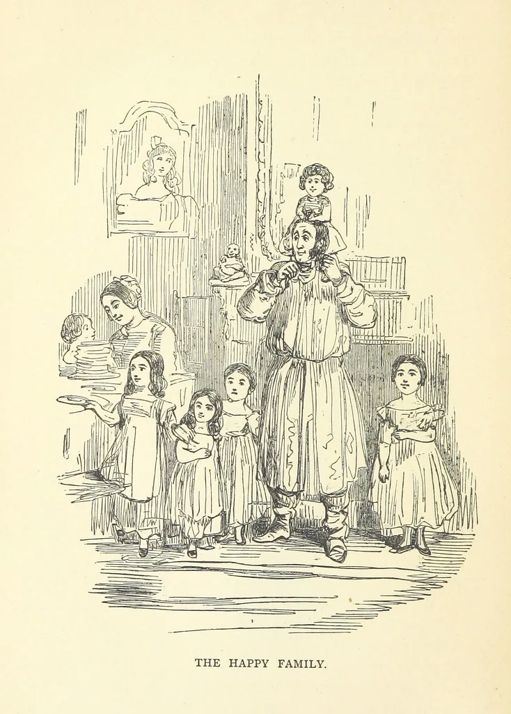An illustration from The Christmas Books of Mr. M. A. Titmarsh ... With illustrations by the author, 1872, leaf 164
