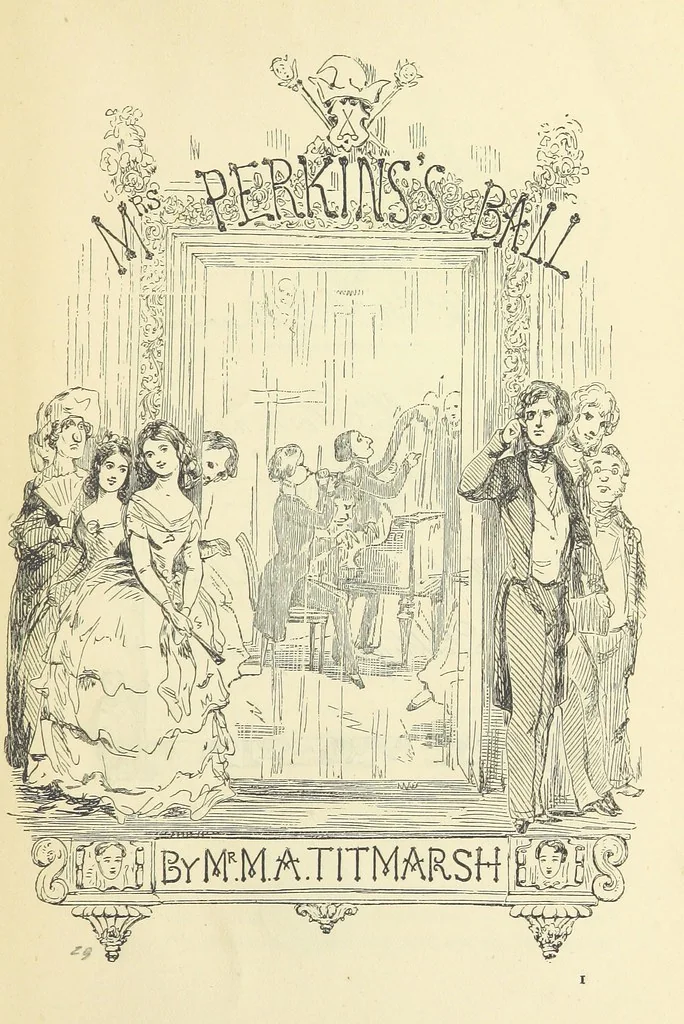 An illustration from The Christmas Books of Mr. M. A. Titmarsh ... With illustrations by the author, 1872, leaf 17
