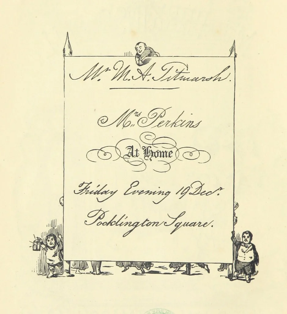 An illustration from The Christmas Books of Mr. M. A. Titmarsh ... With illustrations by the author, 1872, leaf 18