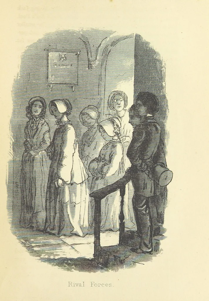 An illustration from The Christmas Books of Mr. M. A. Titmarsh ... With illustrations by the author, 1872, leaf 181