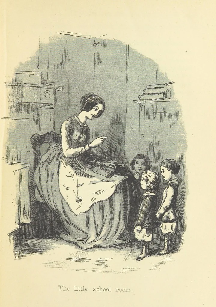 An illustration from The Christmas Books of Mr. M. A. Titmarsh ... With illustrations by the author, 1872, leaf 185