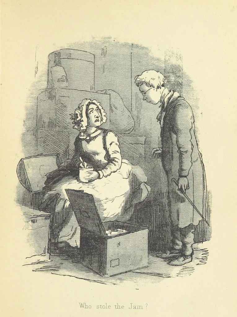 An illustration from The Christmas Books of Mr. M. A. Titmarsh ... With illustrations by the author, 1872, leaf 199