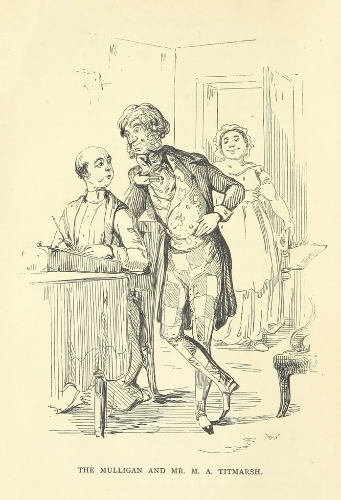 An illustration from The Christmas Books of Mr. M. A. Titmarsh ... With illustrations by the author, 1872, leaf 22