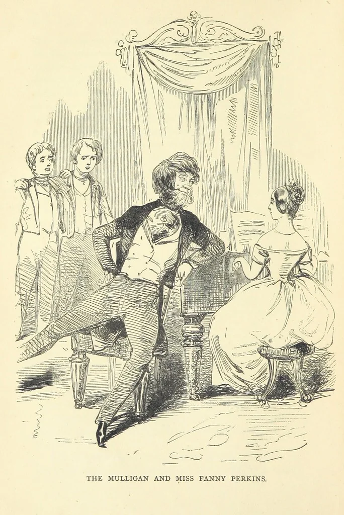 An illustration from The Christmas Books of Mr. M. A. Titmarsh ... With illustrations by the author, 1872, leaf 28