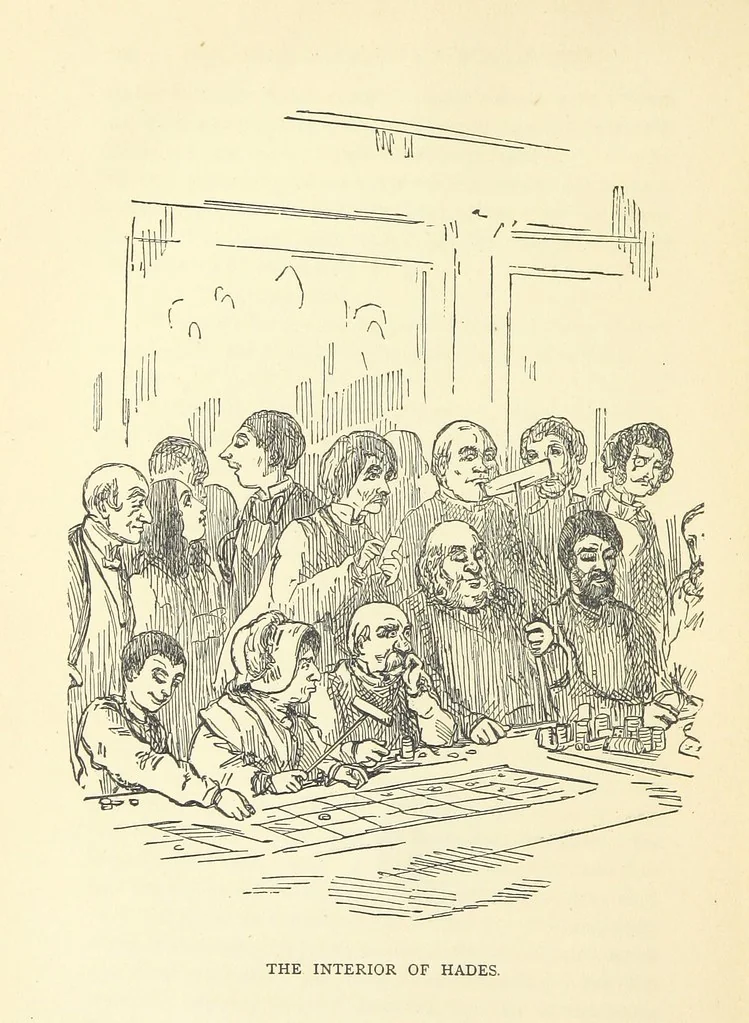 An illustration from The Christmas Books of Mr. M. A. Titmarsh ... With illustrations by the author, 1872, leaf 298