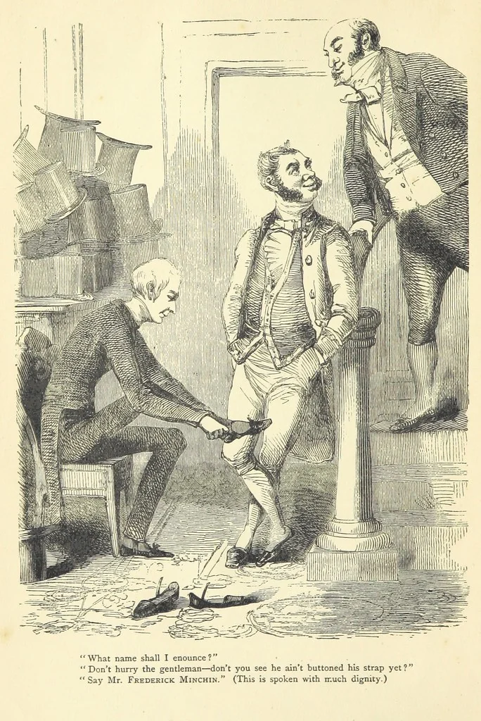 An illustration from The Christmas Books of Mr. M. A. Titmarsh ... With illustrations by the author, 1872, leaf 32