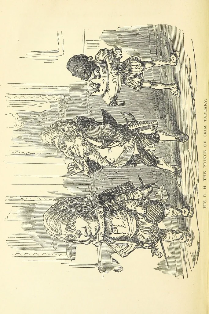 An illustration from The Christmas Books of Mr. M. A. Titmarsh ... With illustrations by the author, 1872, leaf 382
