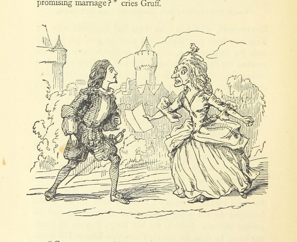 An illustration from The Christmas Books of Mr. M. A. Titmarsh ... With illustrations by the author, 1872, leaf 406