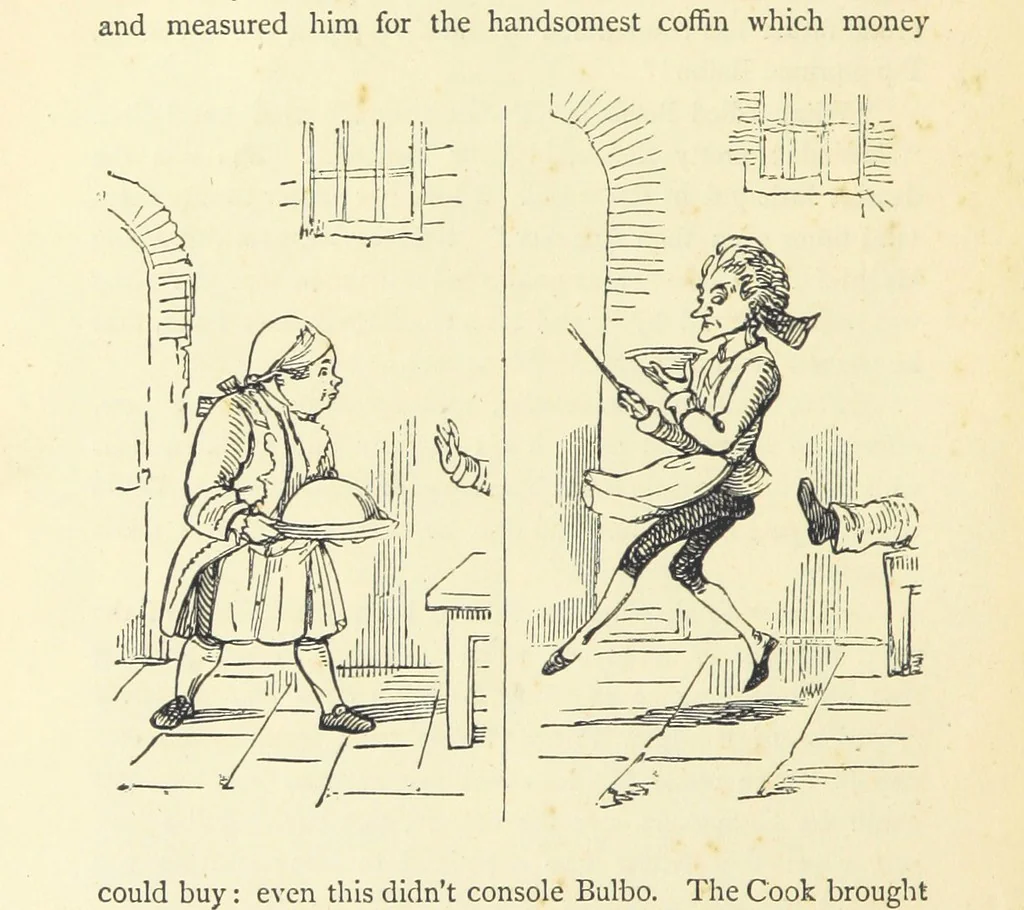 An illustration from The Christmas Books of Mr. M. A. Titmarsh ... With illustrations by the author, 1872, leaf 458