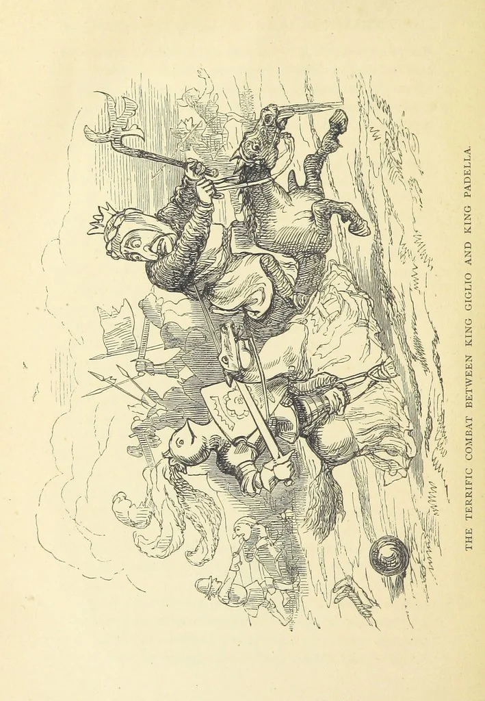 An illustration from The Christmas Books of Mr. M. A. Titmarsh ... With illustrations by the author, 1872, leaf 468