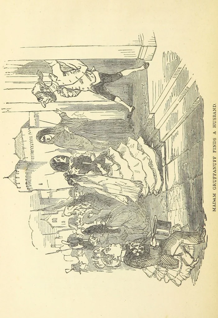 An illustration from The Christmas Books of Mr. M. A. Titmarsh ... With illustrations by the author, 1872, leaf 482