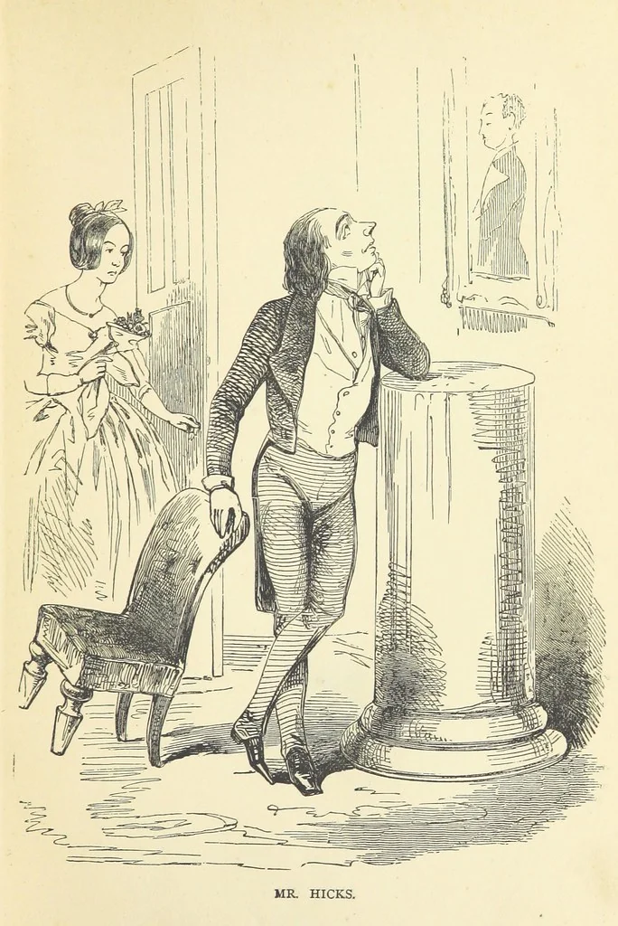 An illustration from The Christmas Books of Mr. M. A. Titmarsh ... With illustrations by the author, 1872, leaf 51