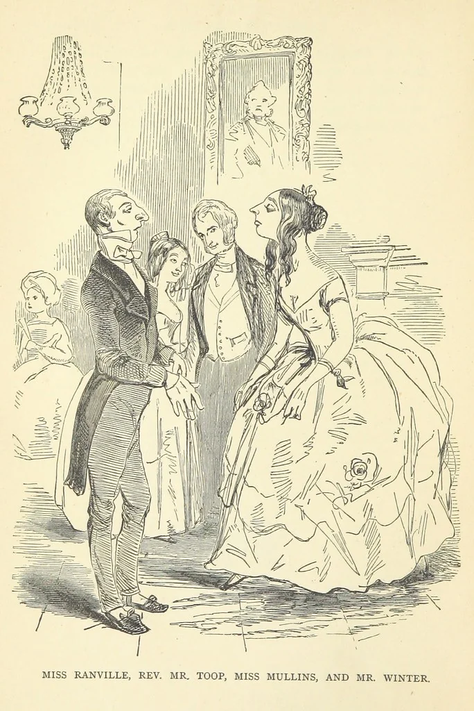 An illustration from The Christmas Books of Mr. M. A. Titmarsh ... With illustrations by the author, 1872, leaf 58