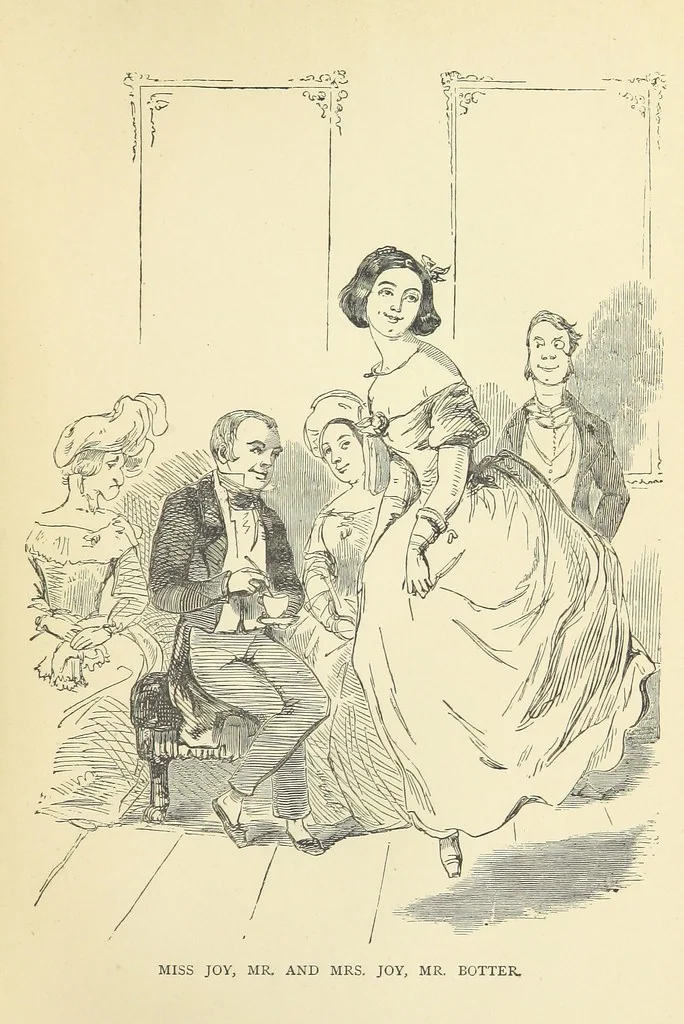 An illustration from The Christmas Books of Mr. M. A. Titmarsh ... With illustrations by the author, 1872, leaf 61