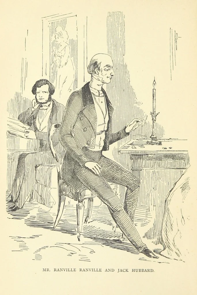 An illustration from The Christmas Books of Mr. M. A. Titmarsh ... With illustrations by the author, 1872, leaf 64