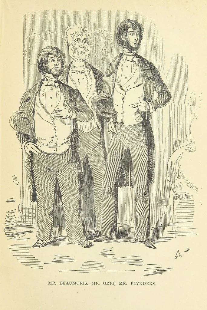An illustration from The Christmas Books of Mr. M. A. Titmarsh ... With illustrations by the author, 1872, leaf 71