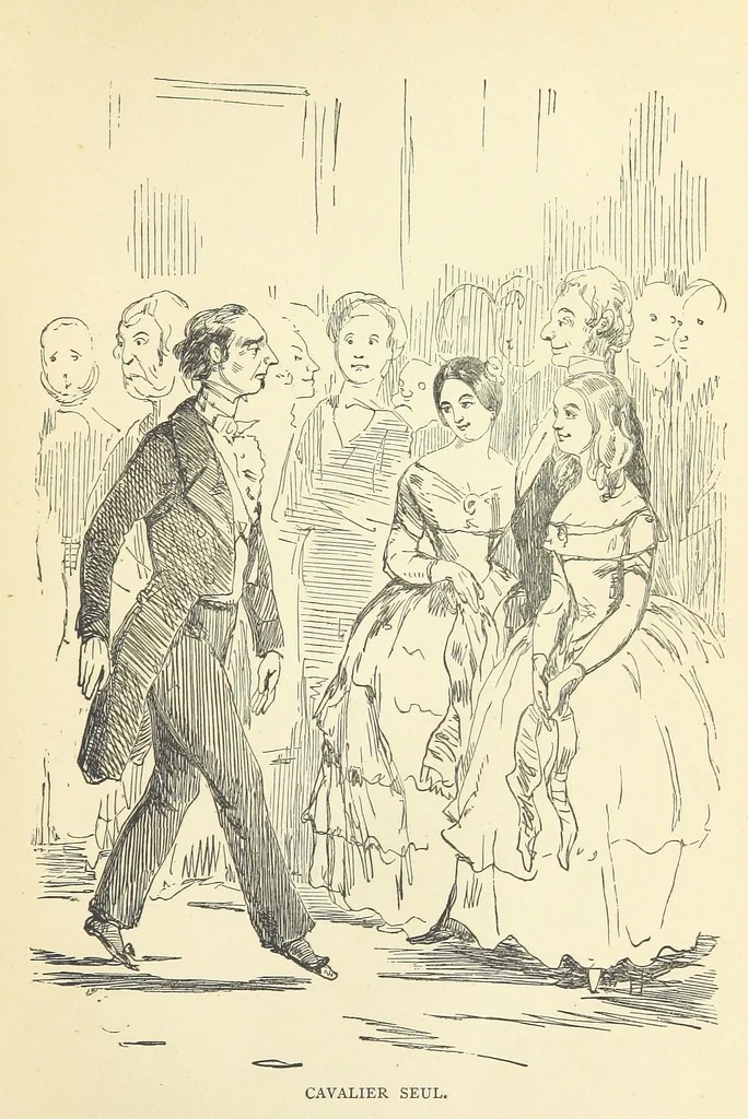 An illustration from The Christmas Books of Mr. M. A. Titmarsh ... With illustrations by the author, 1872, leaf 75