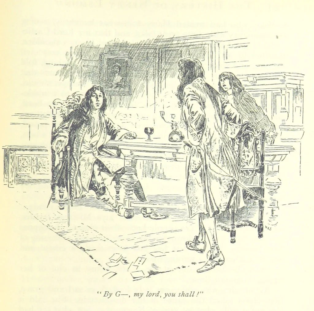 An illustration from The History of Henry Esmond, Esq. ... With illustrations by T. H. Robinson [and a preface by Joseph Jacobs, 1896, leaf 183