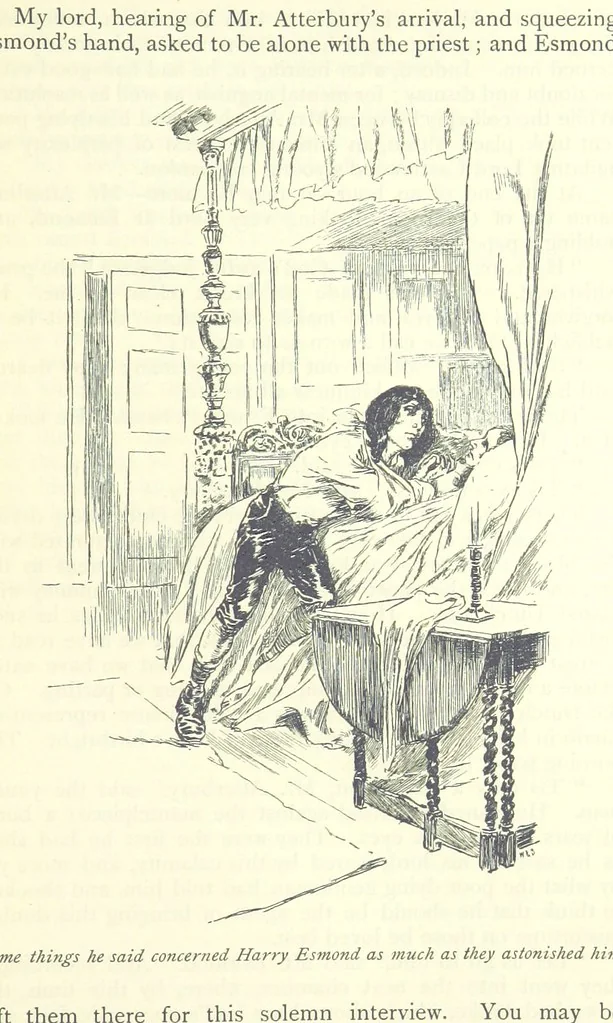 An illustration from The History of Henry Esmond, Esq. ... With illustrations by T. H. Robinson [and a preface by Joseph Jacobs, 1896, leaf 211