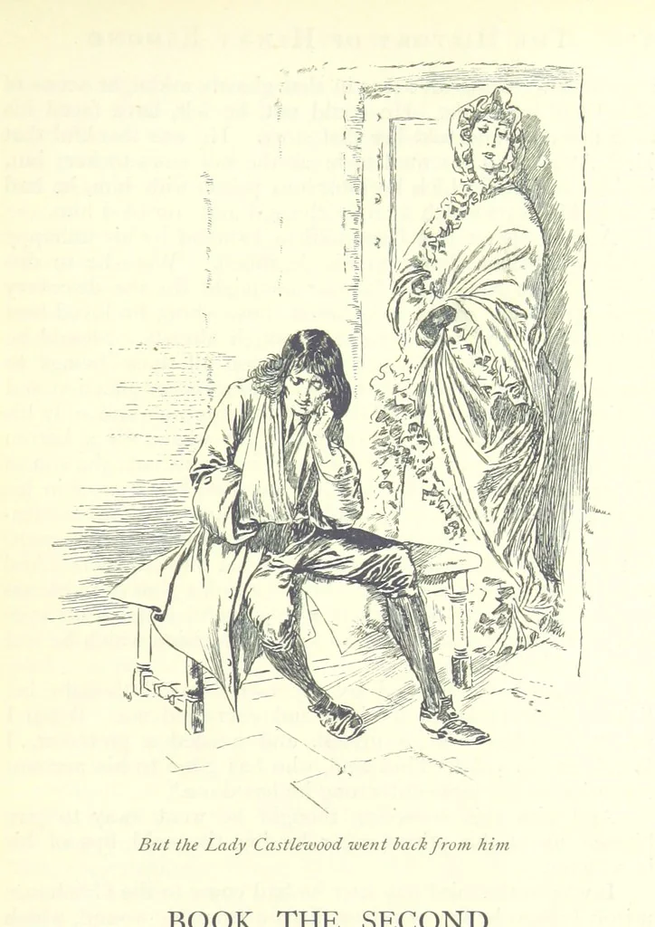 An illustration from The History of Henry Esmond, Esq. ... With illustrations by T. H. Robinson [and a preface by Joseph Jacobs, 1896, leaf 215