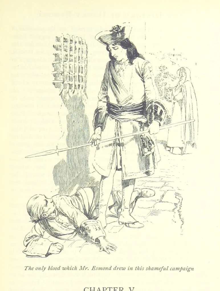 An illustration from The History of Henry Esmond, Esq. ... With illustrations by T. H. Robinson [and a preface by Joseph Jacobs, 1896, leaf 253