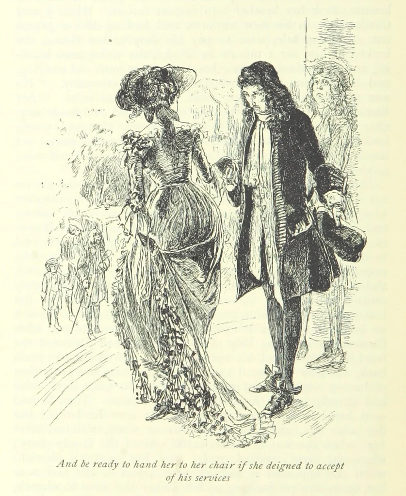 An illustration from The History of Henry Esmond, Esq. ... With illustrations by T. H. Robinson [and a preface by Joseph Jacobs, 1896, leaf 310