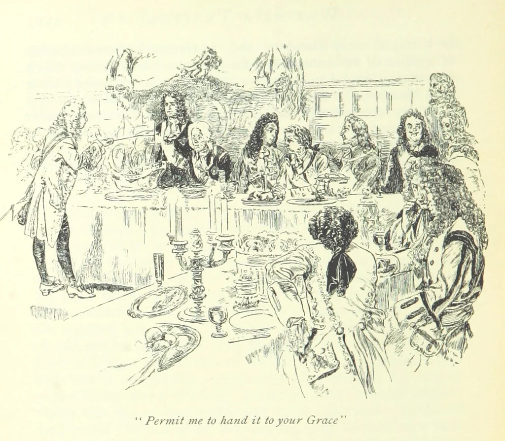 An illustration from The History of Henry Esmond, Esq. ... With illustrations by T. H. Robinson [and a preface by Joseph Jacobs, 1896, leaf 354