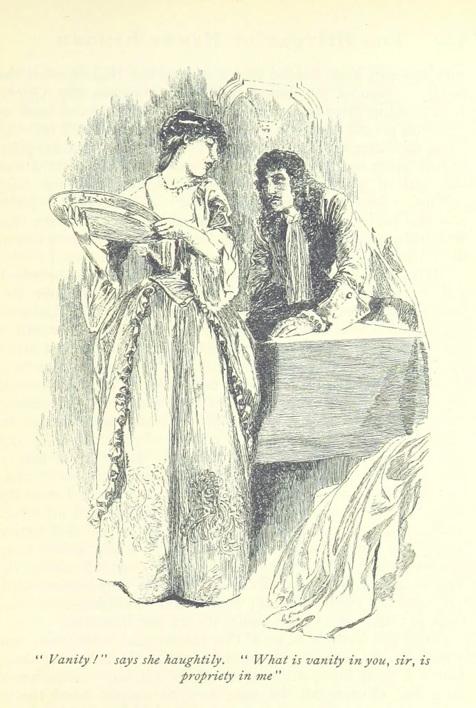 An illustration from The History of Henry Esmond, Esq. ... With illustrations by T. H. Robinson [and a preface by Joseph Jacobs, 1896, leaf 459