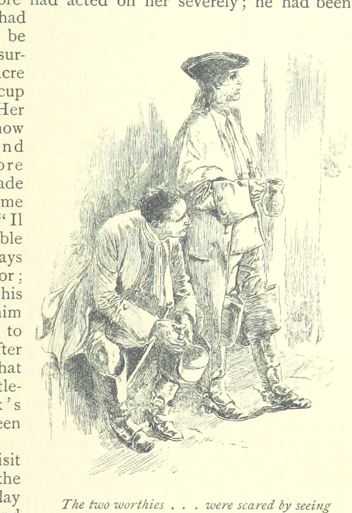 An illustration from The History of Henry Esmond, Esq. ... With illustrations by T. H. Robinson [and a preface by Joseph Jacobs, 1896, leaf 523