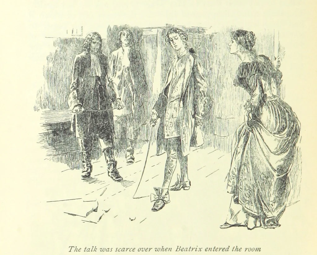 An illustration from The History of Henry Esmond, Esq. ... With illustrations by T. H. Robinson [and a preface by Joseph Jacobs, 1896, leaf 538