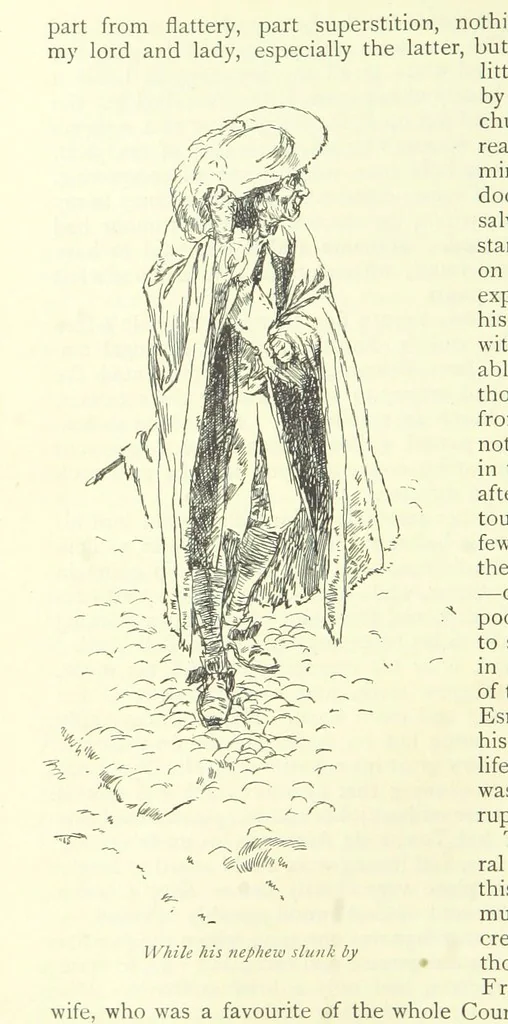 An illustration from The History of Henry Esmond, Esq. ... With illustrations by T. H. Robinson [and a preface by Joseph Jacobs, 1896, leaf 58
