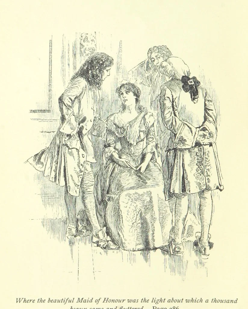 An illustration from The History of Henry Esmond, Esq. ... With illustrations by T. H. Robinson [and a preface by Joseph Jacobs, 1896, leaf 8