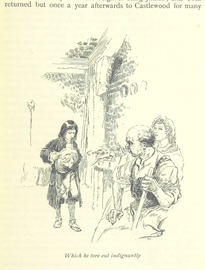 An illustration from The History of Henry Esmond, Esq. ... With illustrations by T. H. Robinson [and a preface by Joseph Jacobs, 1896, leaf 87